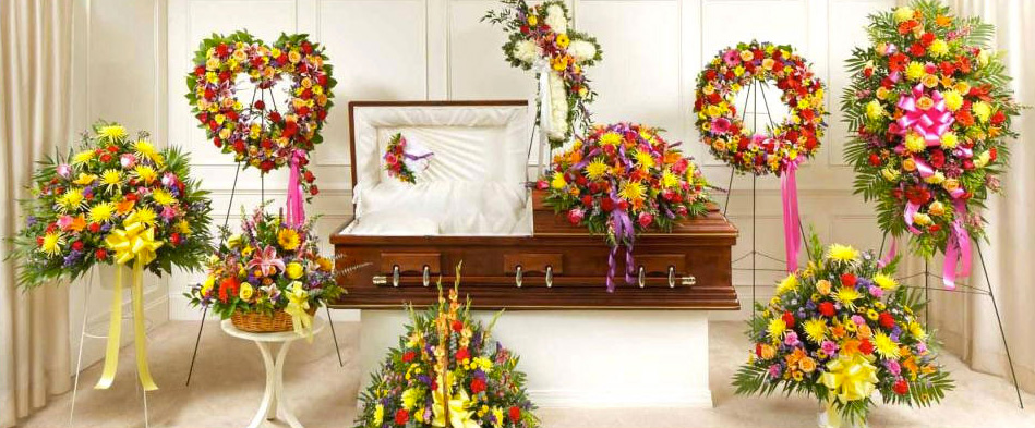 Bright Sympathy Funeral Flower Arrangements
