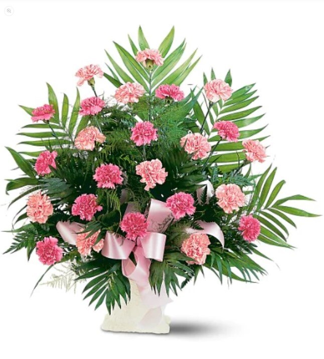 Classic Carnation Arrangement h9469 | Funeral Flowers Delivery in