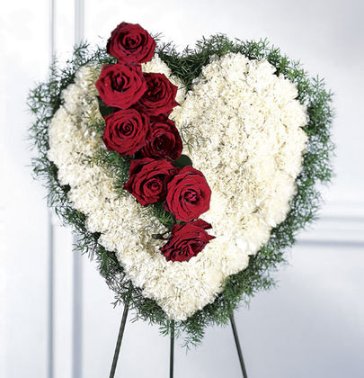 Bold Heart Funeral Flowers h2047