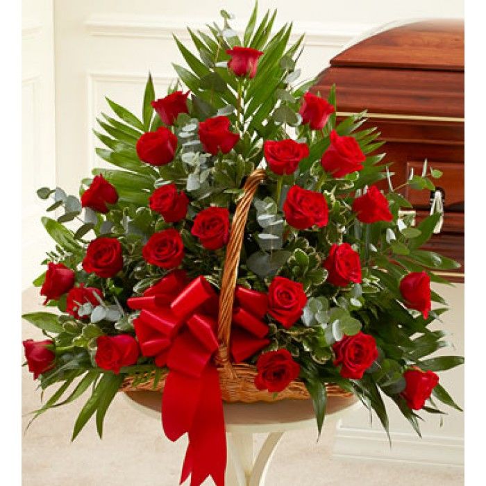 Bold Red Funeral Flower Package h3367 Funeral Flowers Delivery in