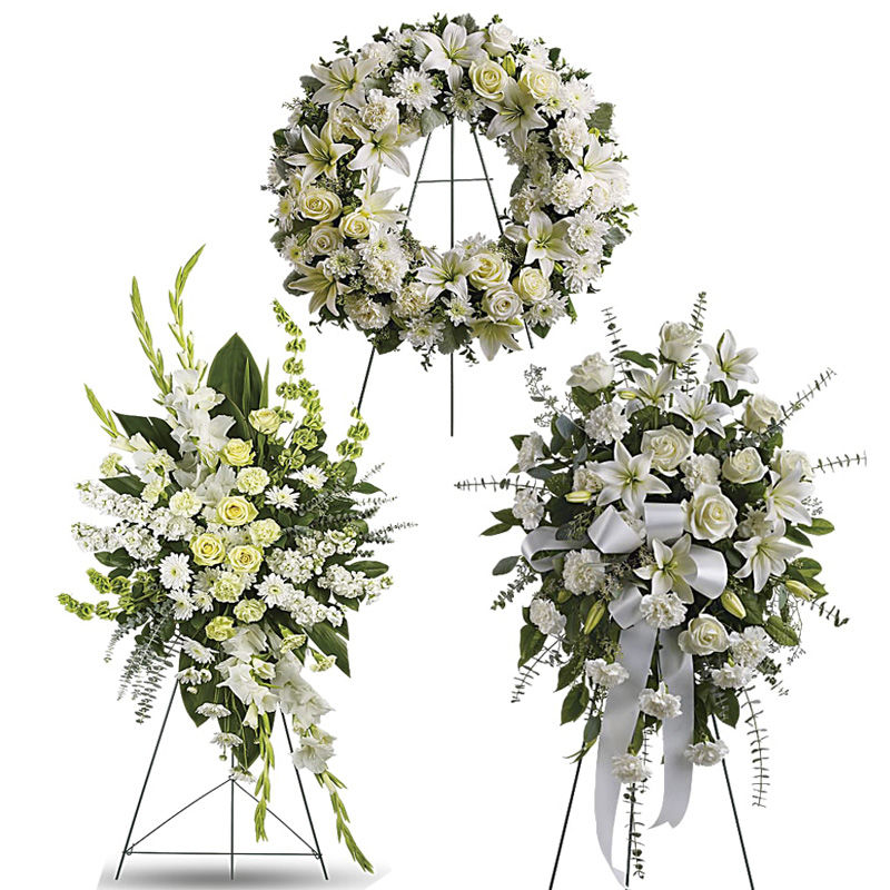 White Funeral Flowers Images / Single Ended Spray Classic White Funeral